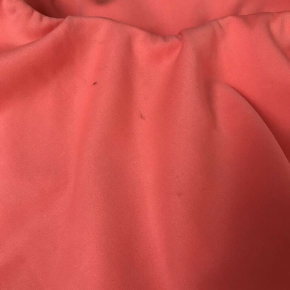 ASOS Tiered Ruffle Coral Strapless Dress Sz 6 - Picture 6 of 7